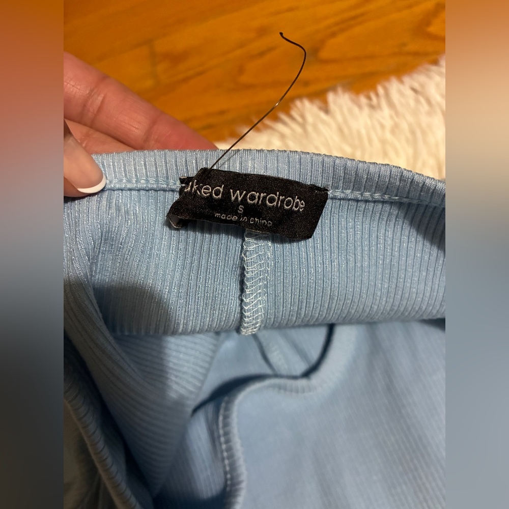 Naked Wardrobe Light Blue Jumpsuit - Picture 7 of 10